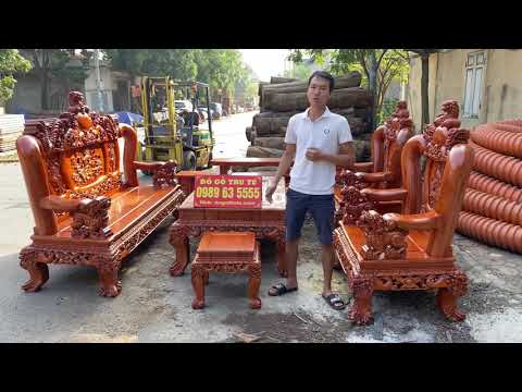 Chiêm Ngưỡng Cực Phẩm Bàn Ghế Gỗ Đẹp Cột 16 Gỗ Hương Đá