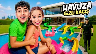 Eli̇f Si̇nem Komşunun Havuzuna Gi̇zli̇ Gi̇rdi̇ Kaçak Mi̇safi̇r