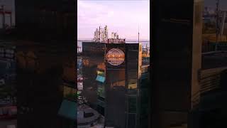 How High The Cifc Tower Signage Restoration Looks Like From A Drone