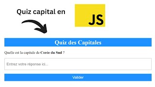Tuto Javascript Comment Faire Un Jeu De Quiz Sur Les Capitale En Javascript Facilement