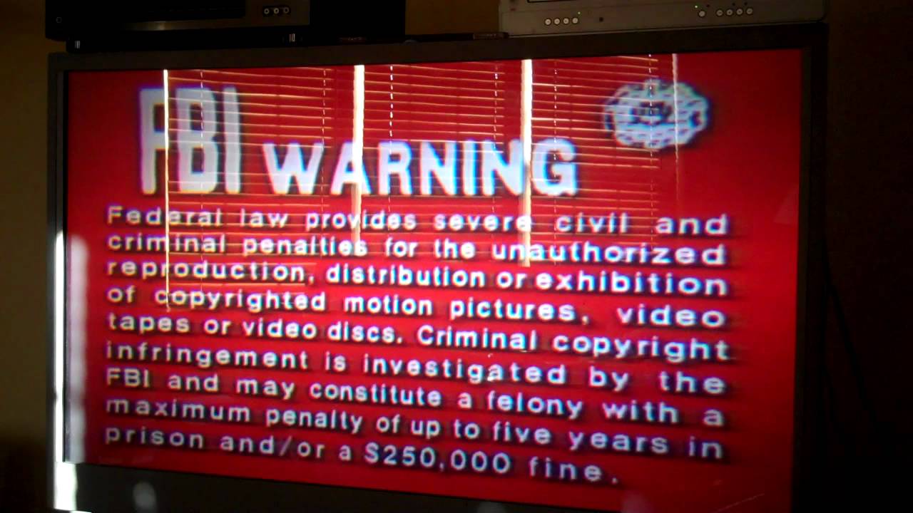 20th Century Fox Home Entertainment/FOX Video FBI Warning screen (VHS