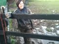 mad girl bernie in mud bath for £20 bet!