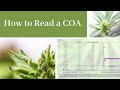 How to Read a COA - Explaining the Cannabinoid Profile