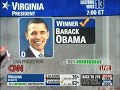 Video CNN Announces Obama as the Next President Elect (Obama Wins Virginia then the Election)