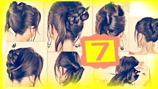 Seven ★ 1-MINUTE HAIRSTYLES with JUST A PENCIL | Easy Updo Hairstyles for Long Medium Hair