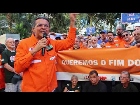 Ato acampamento pelo fim dos equacionamentos da Petros - Rio de Janeiro