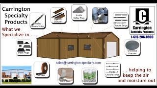 Metal Building Insulation Components and Accessories