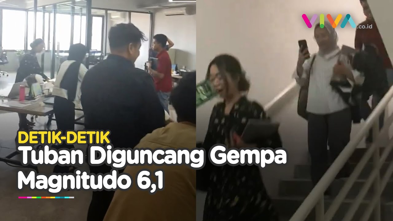 Footage of Residents’ Panic Shaken by the M 6.1 Earthquake in Tuban Footage of Residents’ Panic Shaken by the M 6.1 Earthquake in Tuban