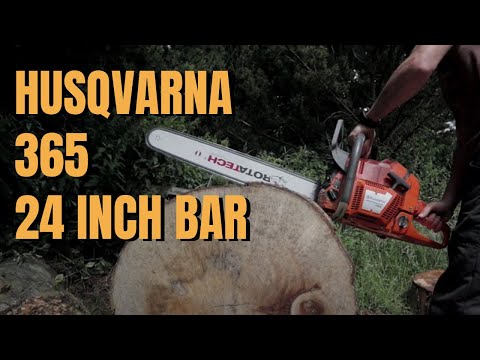 Running a 24 inch Bar on the Frankensaw. Husqvarna 365 X torq