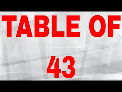 Table of 43