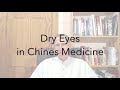 Dry Eyes in Chinese Medicine