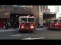 FDNY ENGINE 74, TAKING UP AFTER ACTING FDNY ENGINE 54, ON 8TH AVE. IN MIDTOWN, MANHATTAN, NYC.