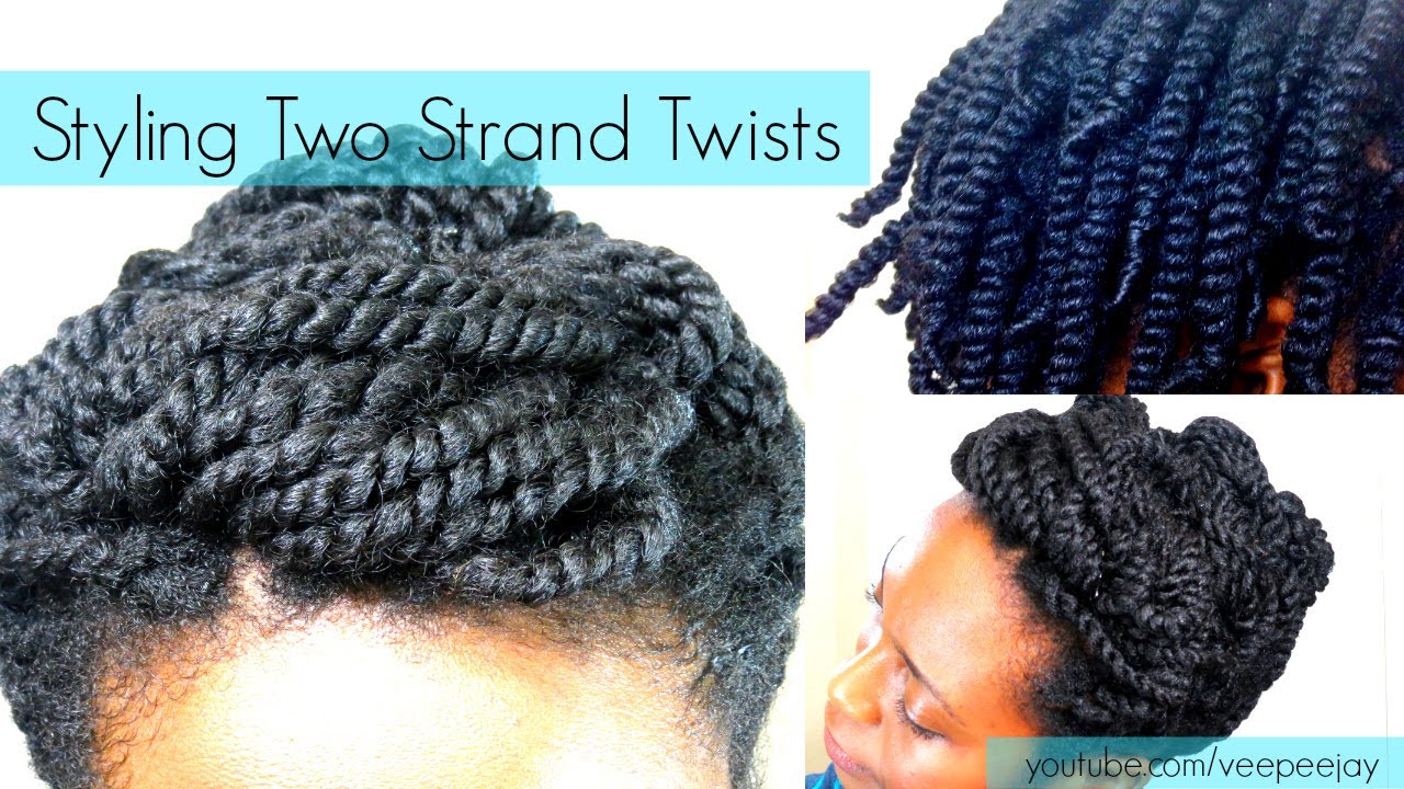 How to Style /Pin Up Two Strand Twists| Natural Hair (Requested) - YouTube