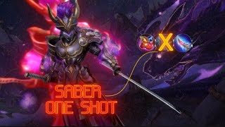 Saber One Shot Saber Onimaru Skin Gameplay Saber 1 Hit Build Mlbb Crono