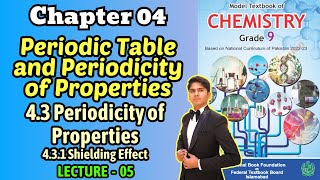 Periodicity Of Properties - Shielding Effect Cl 9 Chemistry Federal Board New Book 2025