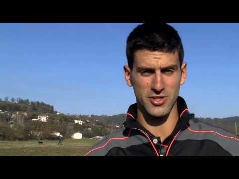Novak ジョコビッチ - Doing aerodynamic tests for "Wingテニス"