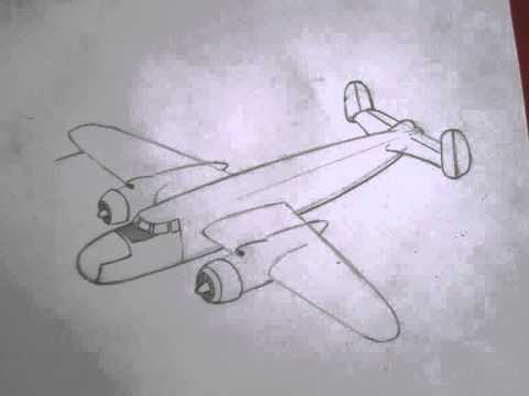 How to draw military vehicles: B-25 Mitchell - YouTube