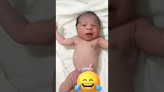 Cute Chubby Newborn Baby Peeing For The First Time After Birth