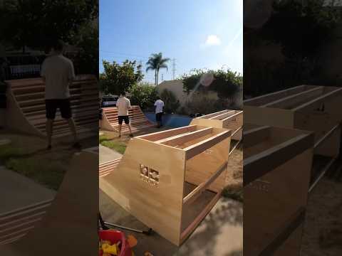 We love building‼️🔨 #skateclipsdaily #skateboarding #miniramp #skatetricks #skate #skateramp #park