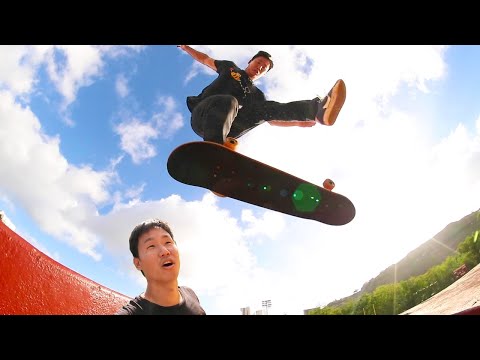 360 DOUBLE FLIP OVER A ROOF GAP - Skate Exploring A Honolulu School