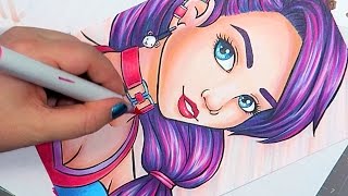 Copic Marker Illustration - ALEXA