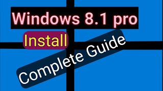 How to Install Windows 8.1 Pro Format C Drive Only