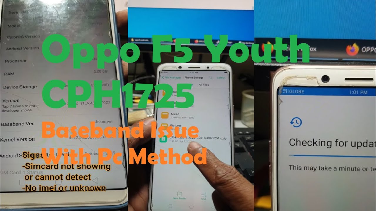 Oppo F5 Youth CPH1725 Baseband Issue With Pc Oppo F5 Youth CPH1725 Baseband Issue With Pc