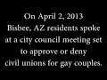 Bisbee, AZ  - Before Vote on Gay Marriage, Doug Stanhope speaks at City Council