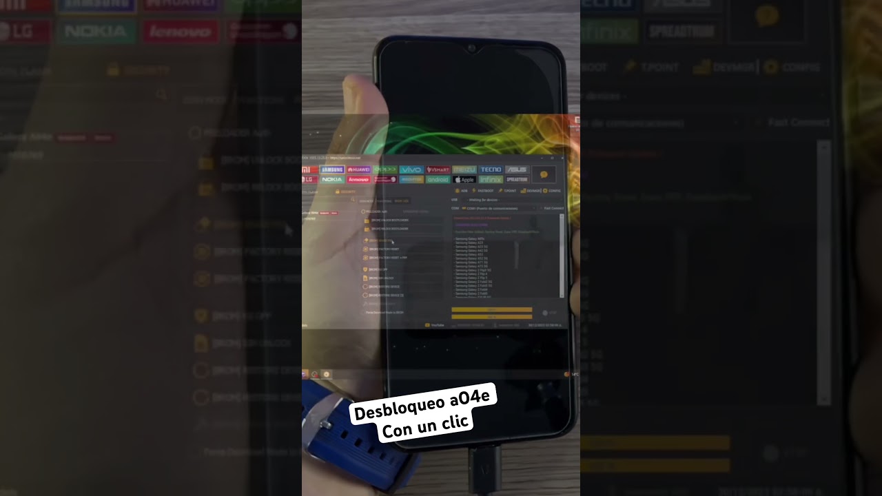 Desbloqueo a04e con un clic #shorts #desbloqueo Desbloqueo a04e con un clic #shorts #desbloqueo