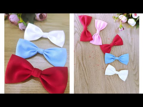 Cách làm nơ vải| How to make fabric bows| DIY Hair Accessories| DIY fabric bow