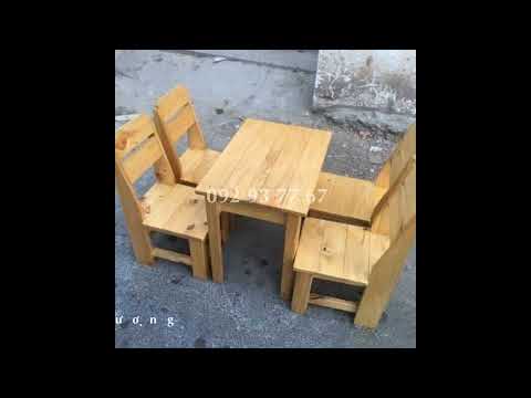 những mẫu bàn ghế gỗ giá rẻ, bàn ghế quán nhậu, bàn ghế quán cafe