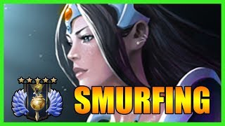 DIVINE 5 PLAYER SMURF IN CRUSADER?!?!? (DOTA 2 Mirana Guide)