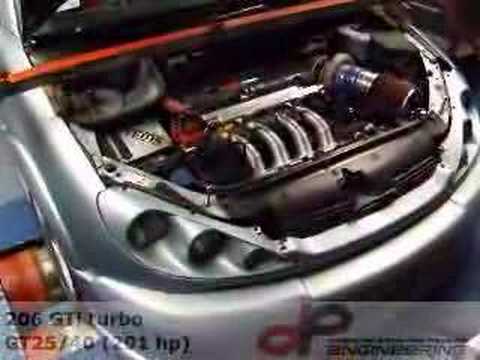 Peugeot 206 gti turbo 291 hp conversion done by DPEngineering