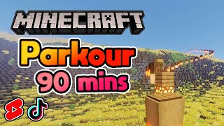 92 Minutes Minecraft Parkour Shaders (Nature, Asmr, Download)