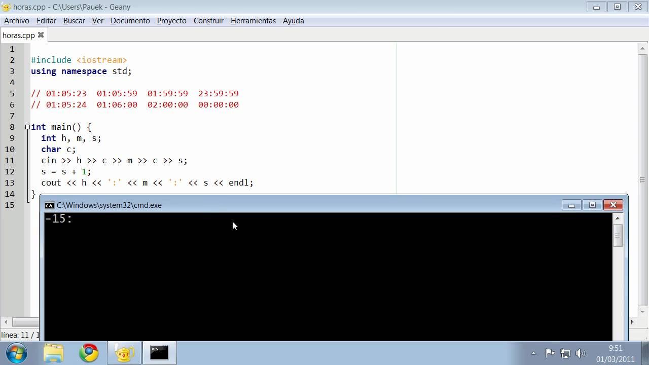 C++ - Horas minutos y segundos 1 - YouTube