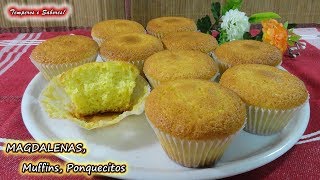 MAGDALENAS, MUFFINS, PONQUECITOS, fáciles y deliciosos mucho, mucho
