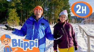 Plain Valley Ski Trails | Blippi And Meekah | Kids Cartoons & Nursery Rhymes | Moonbug Kids