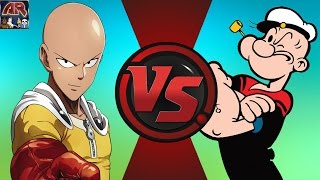 ONE PUNCH MAN (Saitama) vs POPEYE! Cartoon Fight Club Episode 121