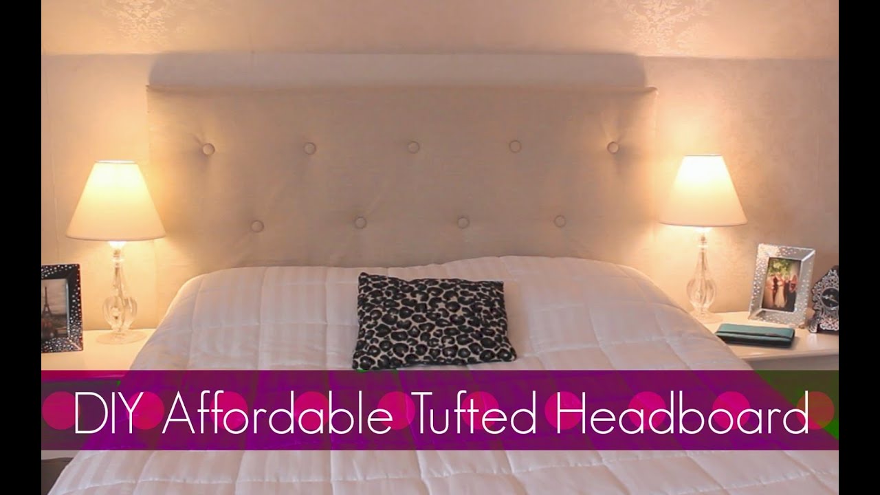 DIY Easy & Affordable Tufted Headboard! Bedroom Decor! - YouTube