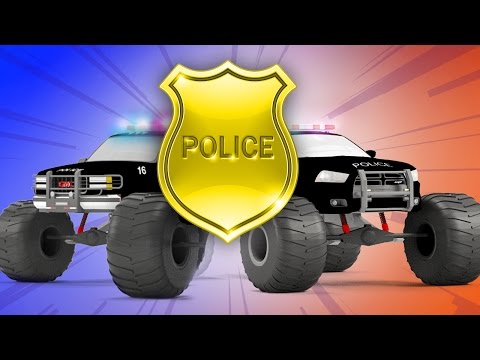 Police Car Vs Police Truck - Monster Trucks For Children | NEW MEGA COMPILATION | Rescue City Heroes