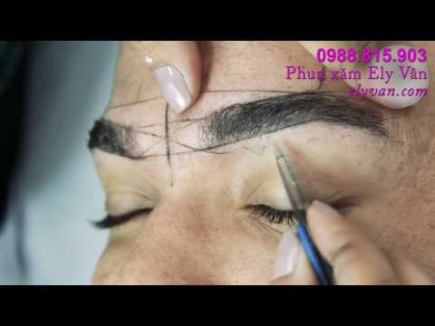 Dạy phun xăm Ely Vân - Điêu khắc lông mày sâu róm cho nam