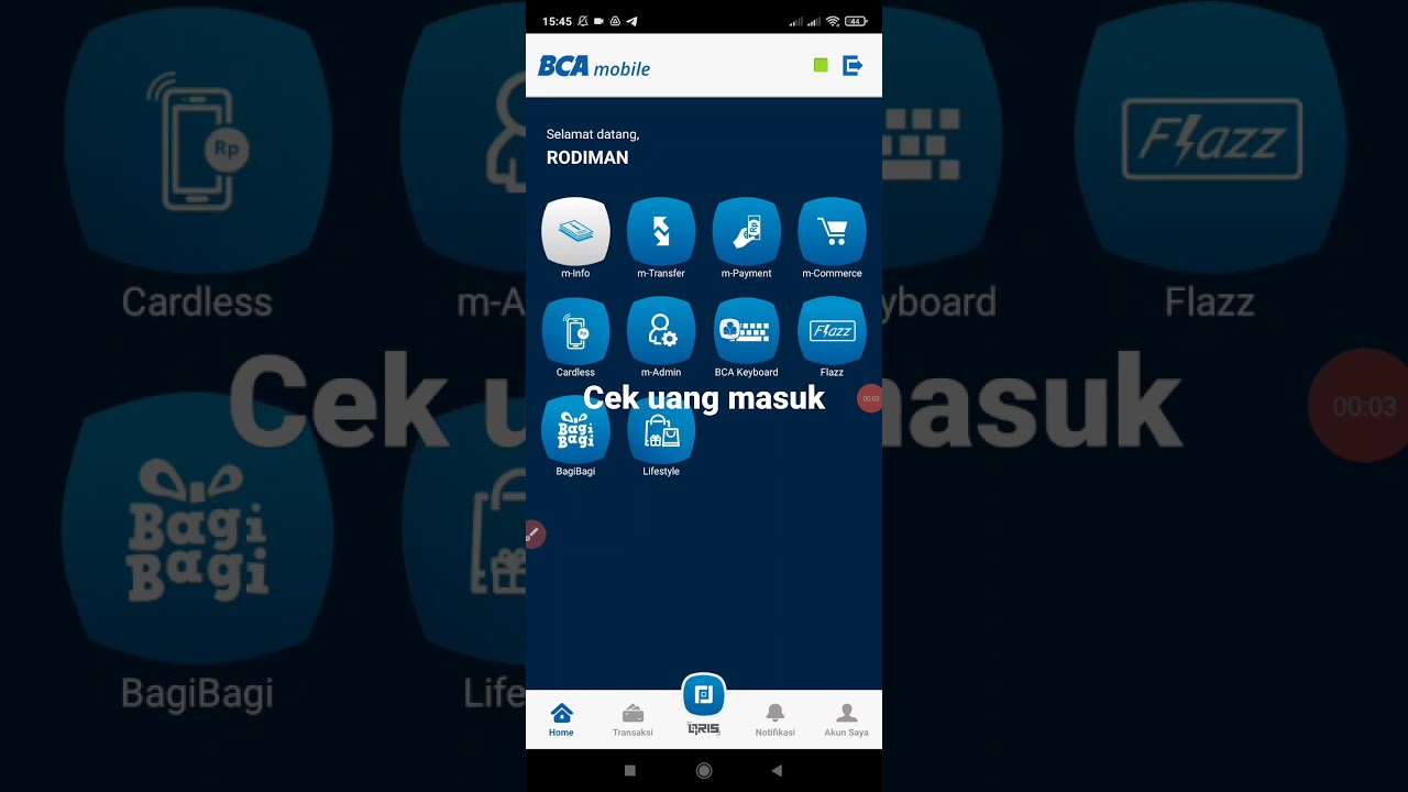 How to Check Money Entering at BCA Mobile 2022 #Shorts How to Check Money Entering at BCA Mobile 2022 #Shorts