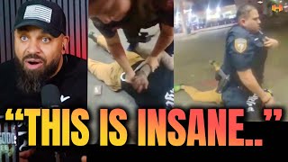 Female Cop Just Stands There While Partner Fights Suspect Alone