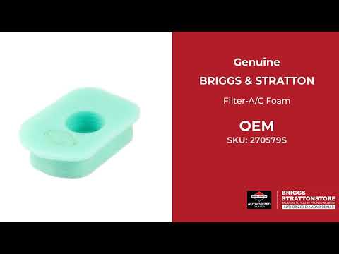 270579S Filter-A/C Foam - Briggs and Stratton - Genuine OEM Part 270579S Filter-A/C Foam - Briggs and Stratton - Genuine OEM Part