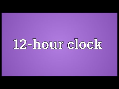 Header of 12-Hour Clock