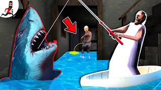 Granny fishing big fish ► funny horror animation granny parody game