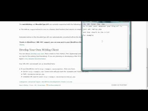 XML RPC and Wordpress - Settings XML RPC and Wordpress - Settings
