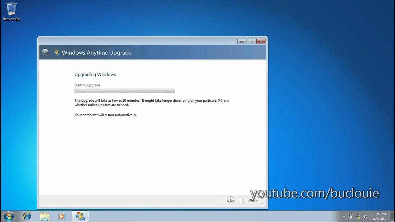 windows 7 anytime upgrade