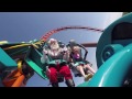 Santa Claus Rides a Roller Coaster!  Thunderbird at Holiday World!