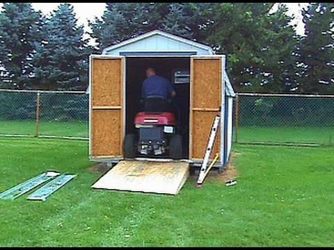 How to build a shed ramp on uneven ground